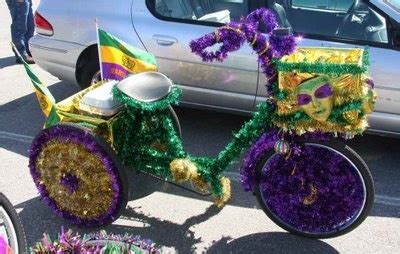 Mardi Gras Bike Decorations